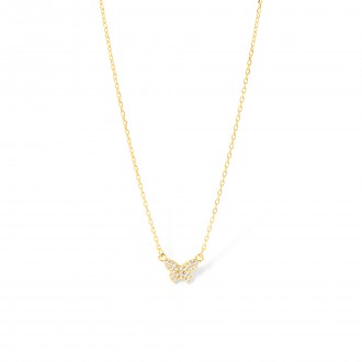 COLLAR DE PLATA MARIPOSA 