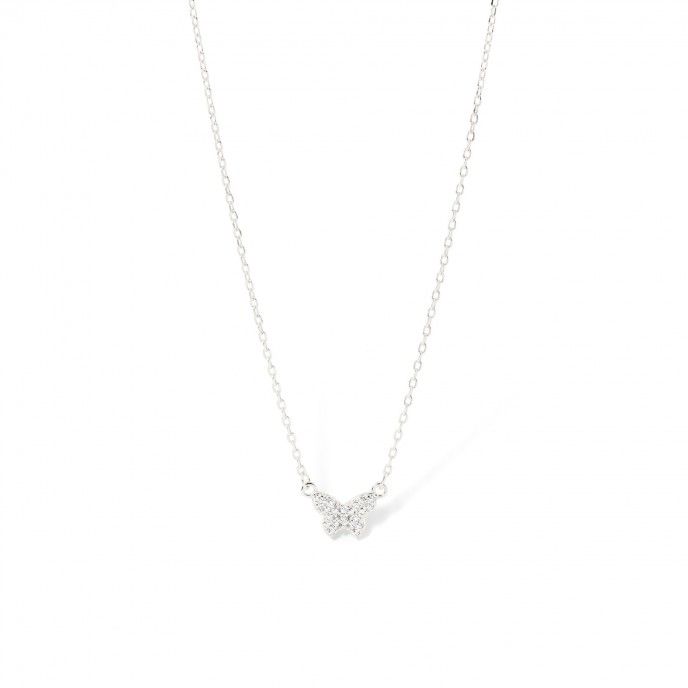 COLLAR DE PLATA MARIPOSA 