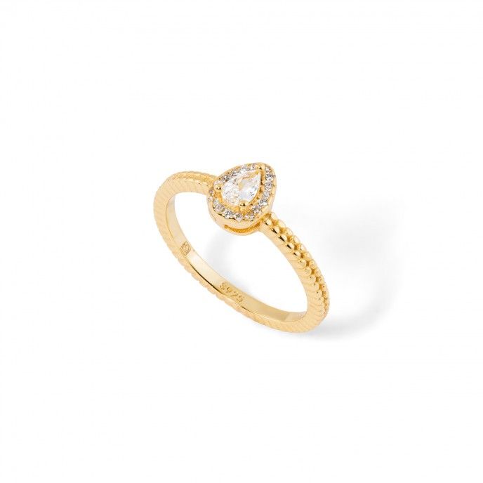 SILVER DROP RING