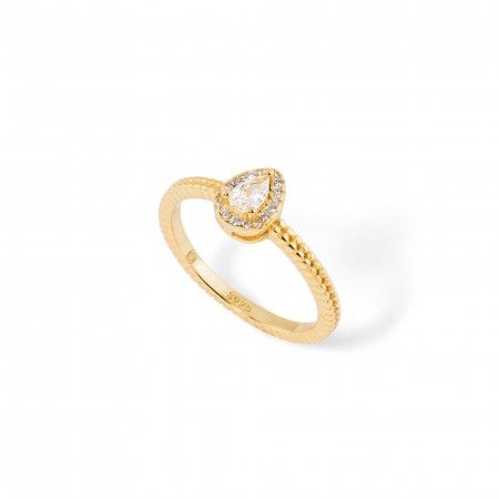 SILVER DROP RING