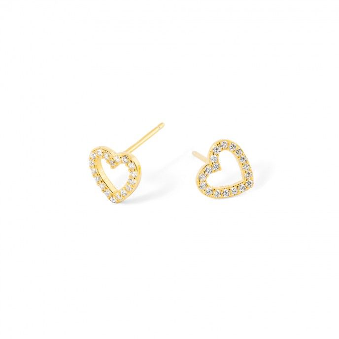 SILVER HEART EARRINGS