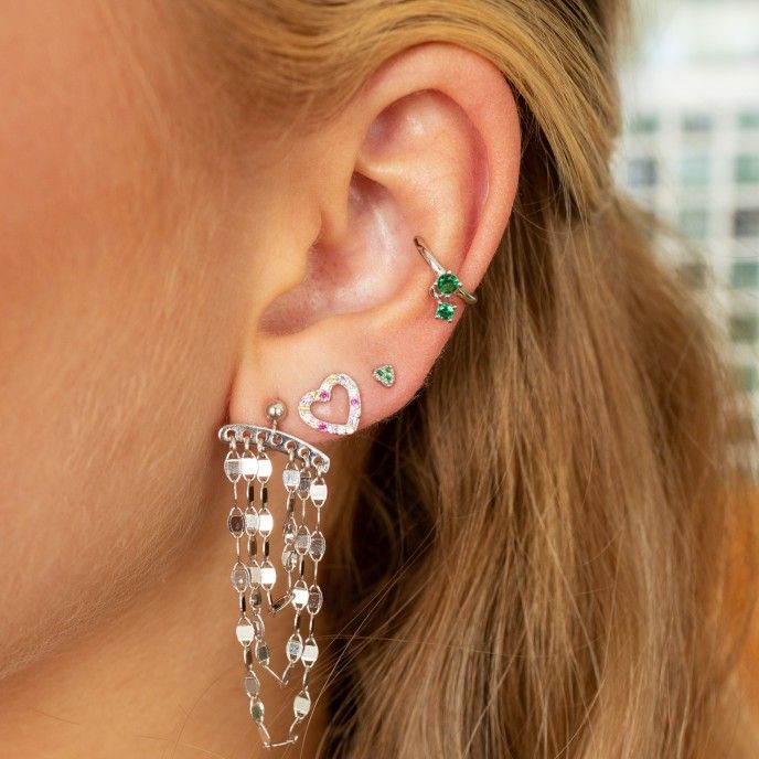 SILVER HEART EARRINGS