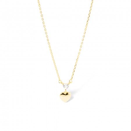 SILVER NECKLACE WITH HEARTS