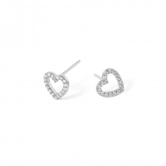 SILVER HEART EARRINGS