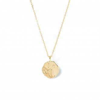 COLLAR DE PLATA HOJAS 