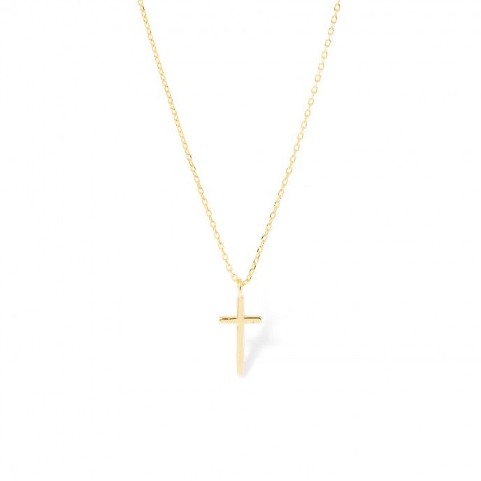 SLIVER NECKLACE WITH CROSS