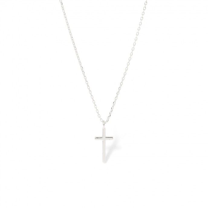 SLIVER NECKLACE WITH CROSS