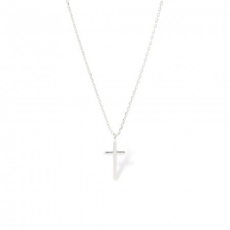 SLIVER NECKLACE WITH CROSS