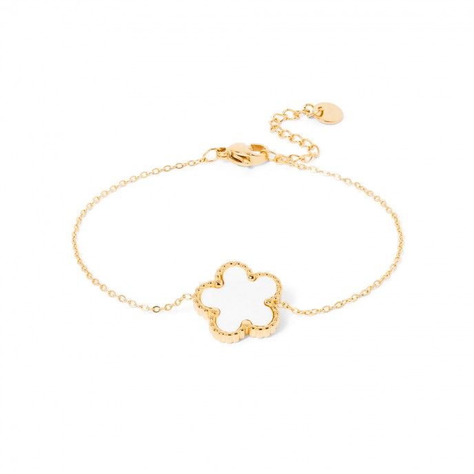 PULSERA FLOR DE ACERO