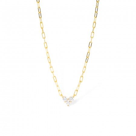 SILVER NECKLACE WITH HEART