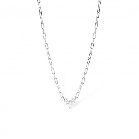 SILVER NECKLACE WITH HEART