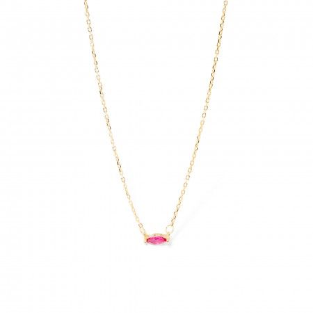 SILVER NECKLACE WITH ZIRCON