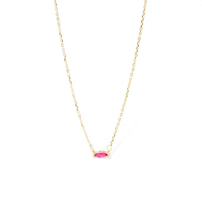 SILVER NECKLACE WITH ZIRCON