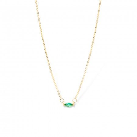 SILVER NECKLACE WITH ZIRCON