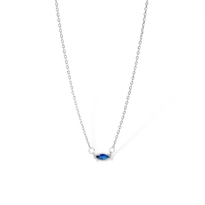 SILVER NECKLACE WITH ZIRCON