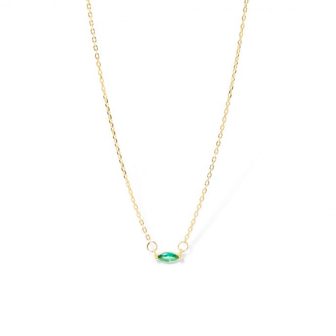 SILVER NECKLACE WITH ZIRCON