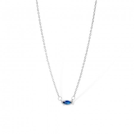 SILVER NECKLACE WITH ZIRCON