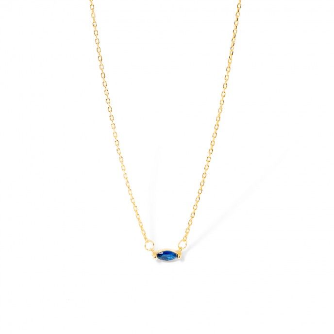 SILVER NECKLACE WITH ZIRCON