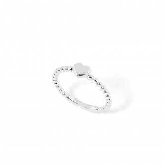 SILVER HEART RING