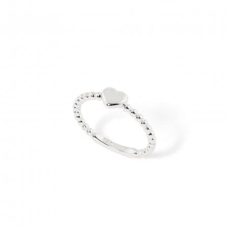 SILVER HEART RING