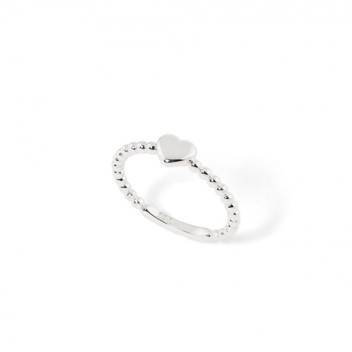 SILVER HEART RING