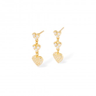 SILVER HEARTS EARRINGS