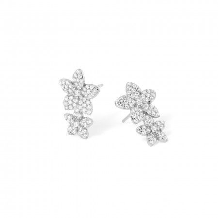 SILVER FLOWERS EARRINGS