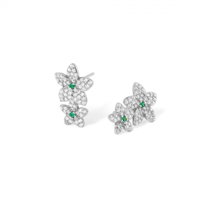 SILVER FLOWERS EARRINGS