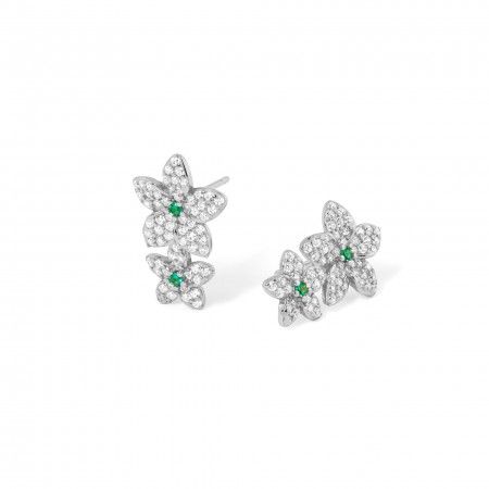 SILVER FLOWERS EARRINGS