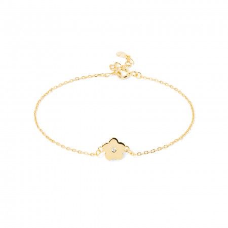 SILVER BRACELET WITH FLOWER