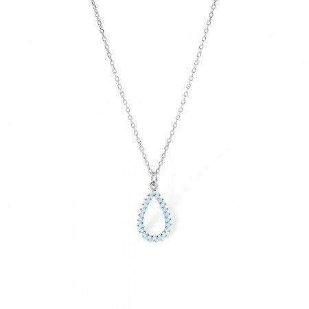 SILVER NECKLACE WITH DROP