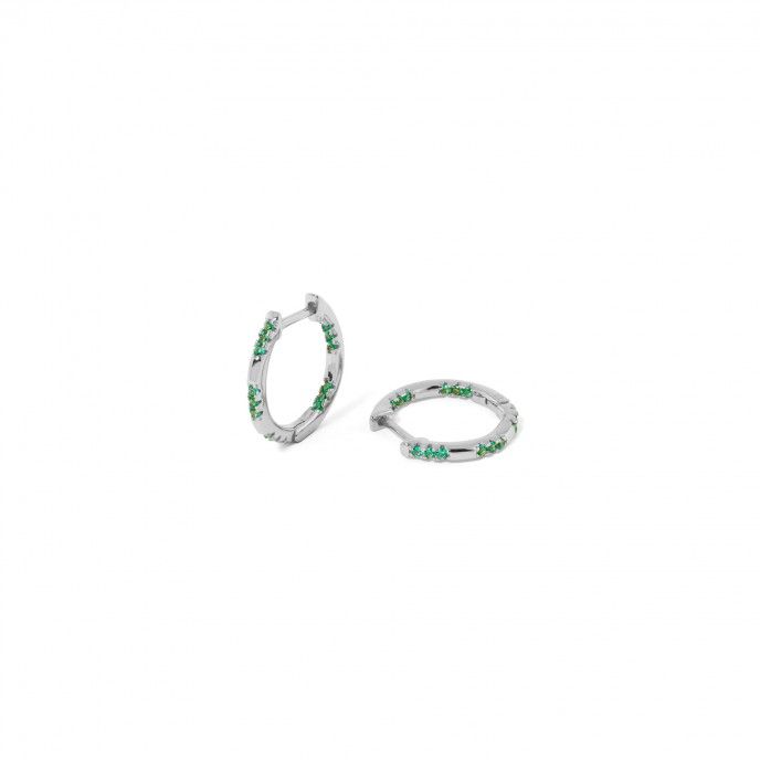 SILVER SHINY HOOPS
