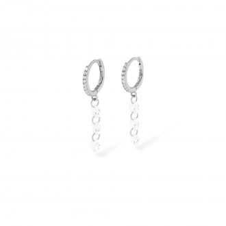 SILVER SHINY HOOPS