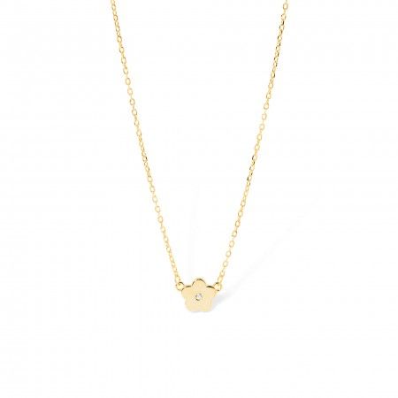 SILVER NECKLACE WITH FLOWER