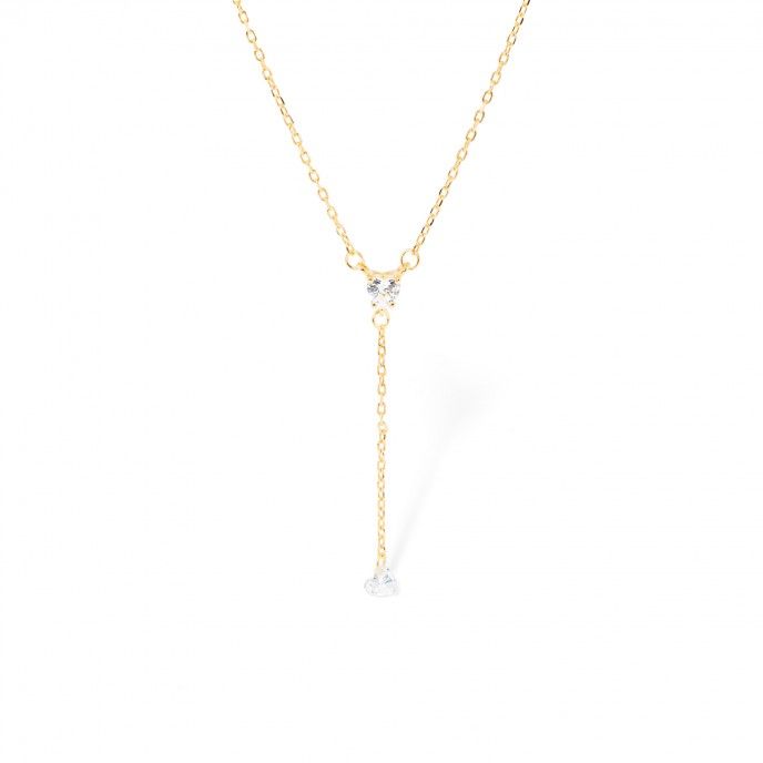 SILVER NECKLACE WITH HEARTS