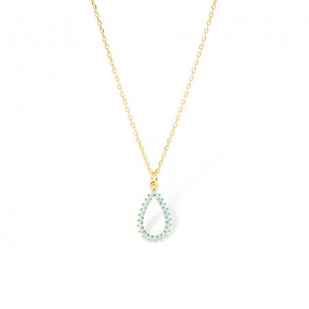 SILVER NECKLACE WITH DROP