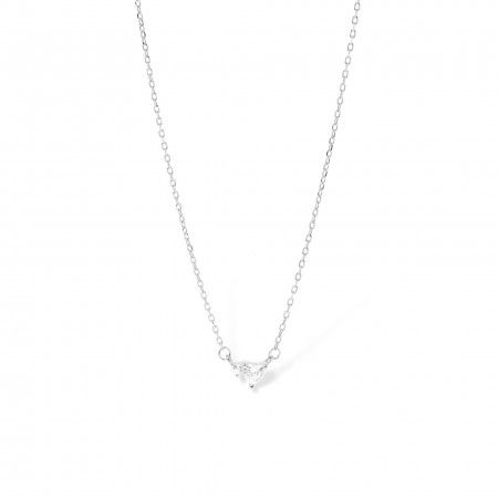 SILVER NECKLACE WITH HEARTS