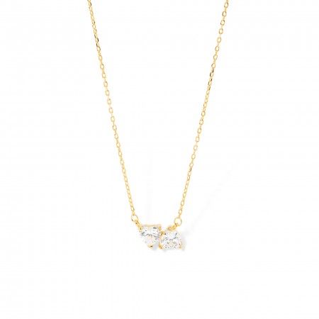 SILVER NECKLACE WITH HEARTS