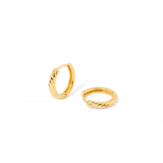 SILVER TWISTED HOOPS