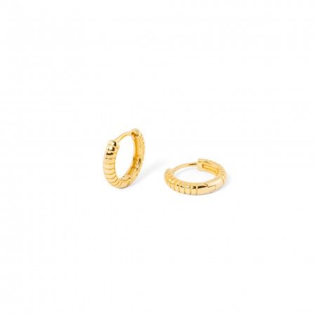 SILVER STRIPES HOOPS