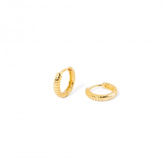 SILVER STRIPES HOOPS