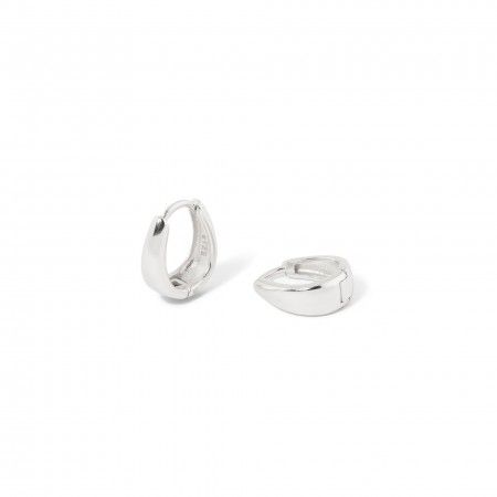 SILVER OVAL HOOPS