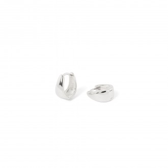 SILVER OVAL HOOPS SILVER OVAL HOOPS
