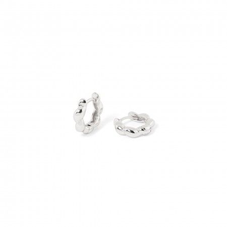 SILVER TWISTED HOOPS