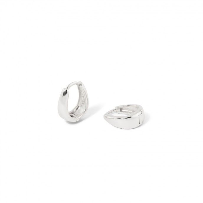 SILVER OVAL HOOPS