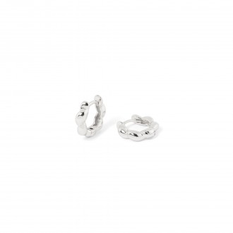 SILVER TWISTED HOOPS