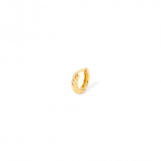 SILVER TWISTED HOOP