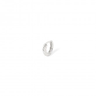 SILVER TWISTED HOOP