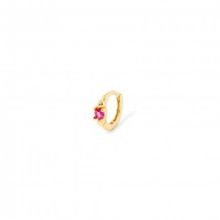 SILVER HOOP WITH ZIRCON