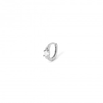 SILVER HOOP WITH ZIRCON SILVER HOOP WITH ZIRCON